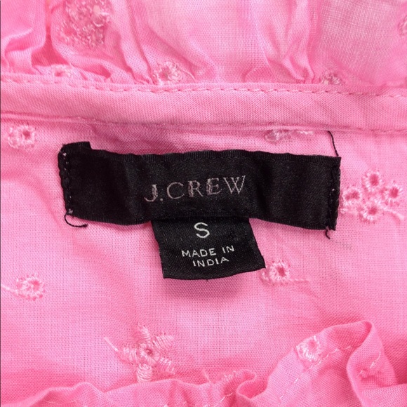 J. Crew Ruffle Front Eyelet Blouse - Picture 8 of 11